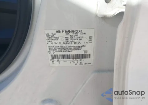 2013 Lincoln Mkx из США, поврежденный, VIN 2LMDJ8JK3DBL25694